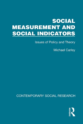 Social Measurement and Social Indicators: Issues of Policy and Theory book