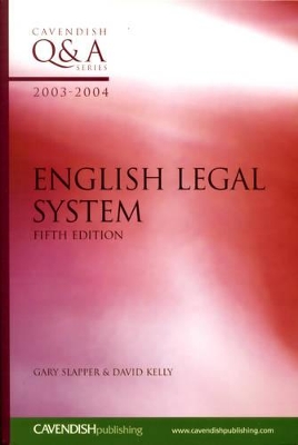 English Legal System Q&A by David Kelly