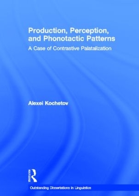 Production, Perception, and Phonotactic Patterns book