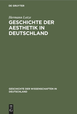 Geschichte Der Aesthetik in Deutschland book