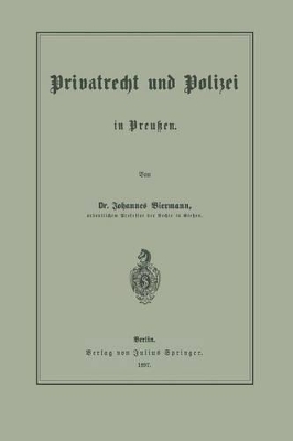 Privatrecht und Polizei in Preußen book