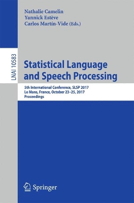 Statistical Language and Speech Processing book