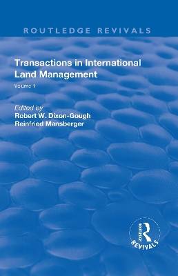 Transactions in International Land Management book