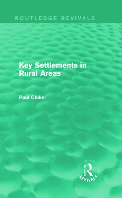 Key Settlements in Rural Areas by Paul Cloke