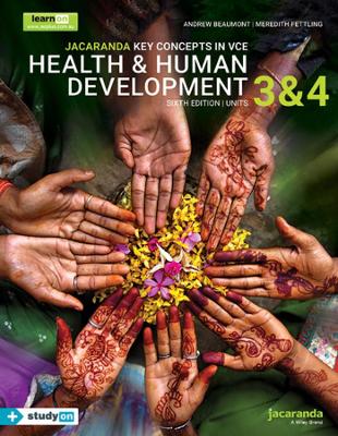 Jacaranda Key Concepts in VCE Health & Human Development Units 3 and 4 book