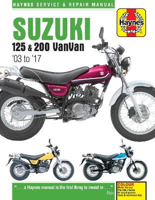 Suzuki RV125 & 200 Van Van Service and Repair Manual 2003-2016 book