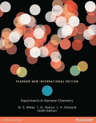 Experiments in General Chemistry: Pearson New International Edition book