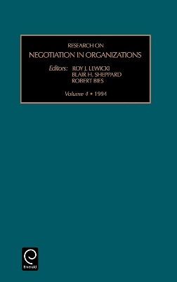 Research on Negotiation in Organizations book