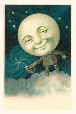 Vintage Journal Benevolently Smiling Moon book