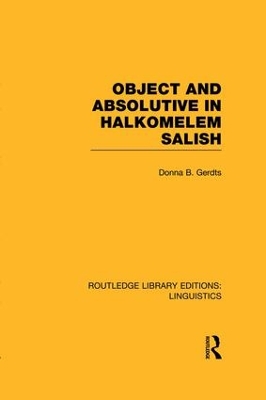 Object and Absolutive in Halkomelem Salish book