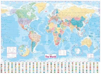 Collins World Wall Laminated Map by Collins Maps
