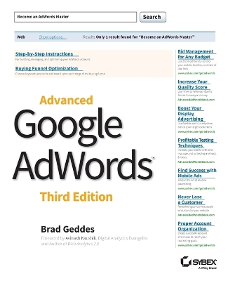 Advanced Google AdWords by Brad Geddes