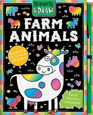 Scratch and Draw Farm Animals- Scratch Art Activity Book by Arthur Over