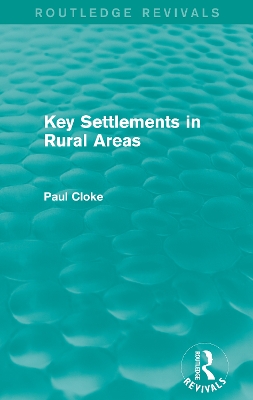 Key Settlements in Rural Areas (Routledge Revivals) book