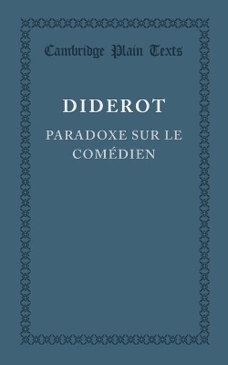 Paradoxe sur le Comedien book