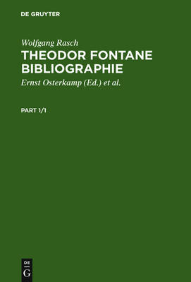 Theodor Fontane Bibliographie: Werk und Forschung book