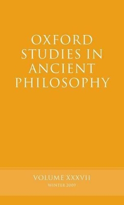 Oxford Studies in Ancient Philosophy Volume 37 book