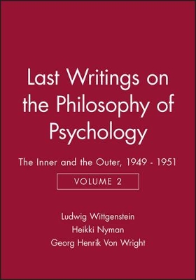 Last Writings on the Philosophy of Psychology book