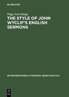 Style of John Wyclif's English Sermons book