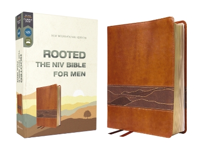 Rooted: The NIV Bible for Men, Leathersoft, Brown, Comfort Print book