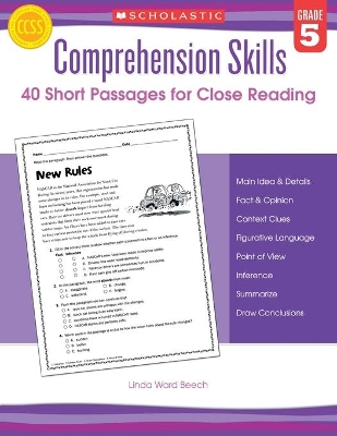 Comprehension Skills: Short Passages for Close Reading: Grade 5 book