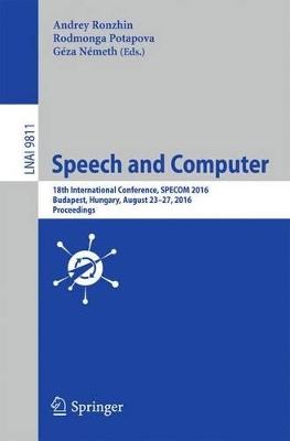 Speech and Computer by Andrey Ronzhin