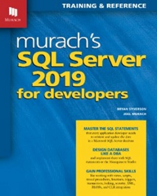 Murach's SQL Server 2019 for Developers book