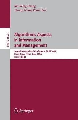 Algorithmic Aspects in Information and Management book