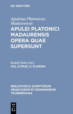 Opera Quae Supersunt, Vol. II, fasc. 2: Florida book