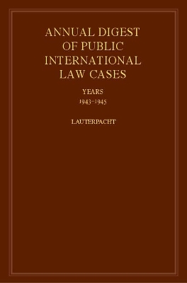 International Law Reports by H. Lauterpacht
