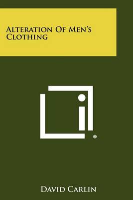 Alteration Of Men's Clothing book