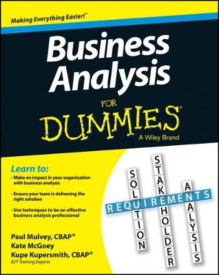 Business Analysis for Dummies book