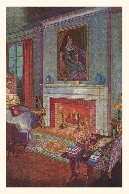 Vintage Journal Cozy Hearth Scene book