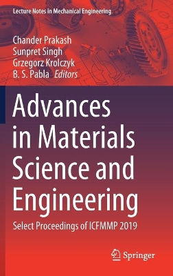 Advances in Materials Science and Engineering: Select Proceedings of ICFMMP 2019 by Chander Prakash