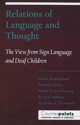 Relations of Language and Thought book