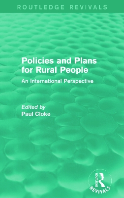 Policies and Plans for Rural People by Paul Cloke