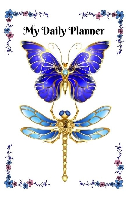 Blue and Gold Butterfly and Dragonfly Planner book