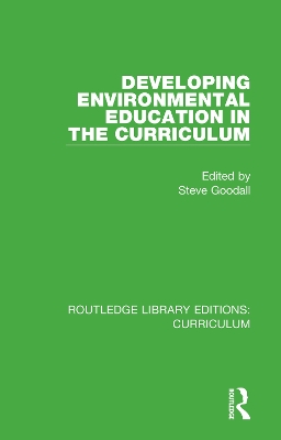 Developing Environmental Education in the Curriculum book