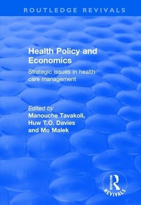Health Policy and Economics: Strategic Issues in Health Care Management book