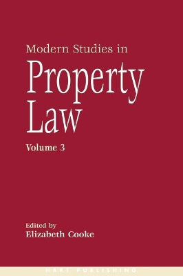 Modern Studies in Property Law by Elizabeth Cooke