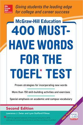 McGraw-Hill Education 400 Must-Have Words for the TOEFL book