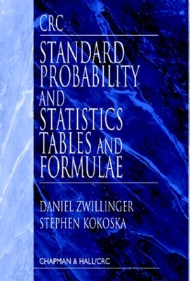 CRC Standard Probability and Statistics Tables and Formulae by Daniel Zwillinger