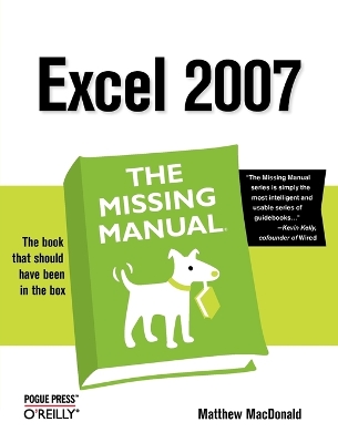 Excel 2007: the Missing Manual book