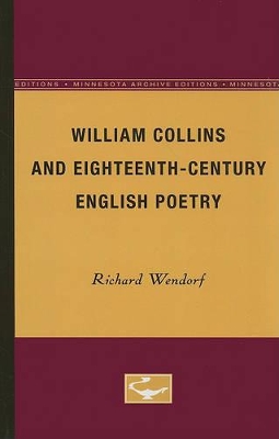 William Collins and Eighteenth-Century English Poetry book