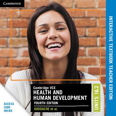 Cambridge VCE Health and Human Development Units 1&2 Teacher Edition Digital Card by Sonia Goodacre