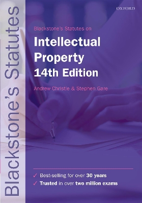 Blackstone's Statutes on Intellectual Property by Andrew Christie