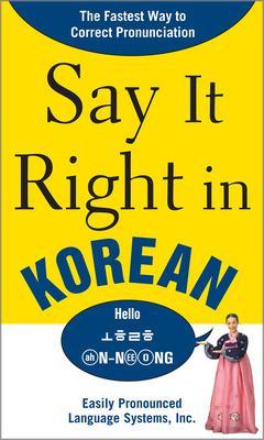 Say It Right in Korean book