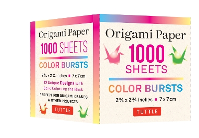 Origami Paper Color Bursts 1,000 sheets 2 3/4 in (7 cm): Double-Sided Origami Sheets Printed With 12 Unique Radial Patterns (Instructions for Origami Crane Included) book
