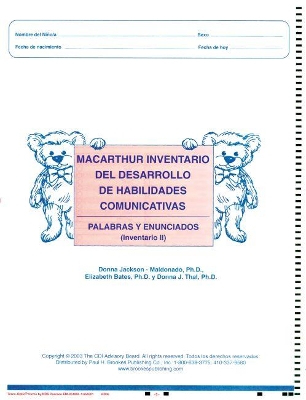 Macarthur Communicative Development Inventories (Cdis) Inventario II: Palabras y Enunciados (Package of 25) by Larry Fenson
