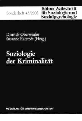 Soziologie der Kriminalität book